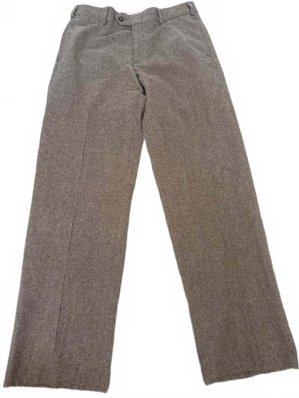 Bills Khakis Brown Tweed Trousers Made in USA WOOLWaist 35